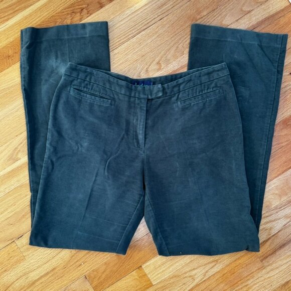 Boden Pants Womens Blue Green Velvet Chino 100% Cotton Straight Leg - 14L - Picture 1 of 7